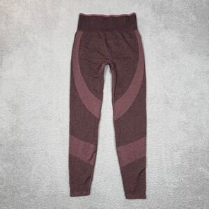 Victoria's Secret PINK Seamless High Waist Leggings Maroon Heather Small Gymwear